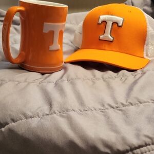 Orange and White Cap